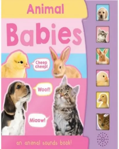 6 BUTTONS SOUND BOOK - BABY ANIMALS