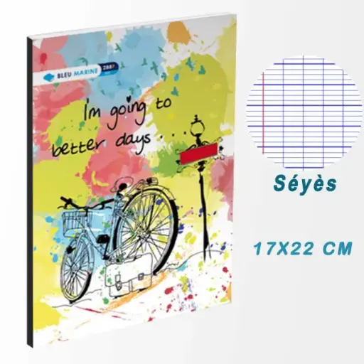 cahier broché 288P séyès 17*22 BM