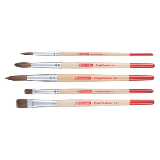 Set de 5 pinceaux à aquarelle - Poney/Polyester
