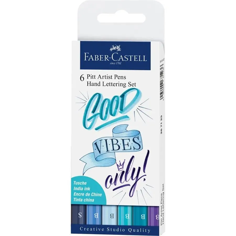 Pitt artist pen lettrage bleu manuel india - Faber Castell