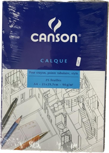 Papier calque 25 feuilles Canson