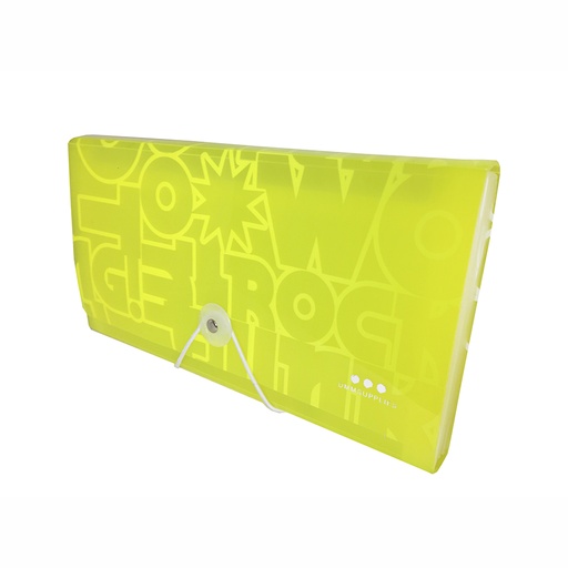 Porte chéquier Jaune fluo néon